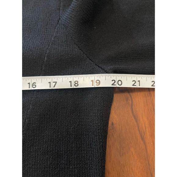 J.S.S knitwear jacket med black cream wool blend full zip elegant detail beads - Picture 10 of 11